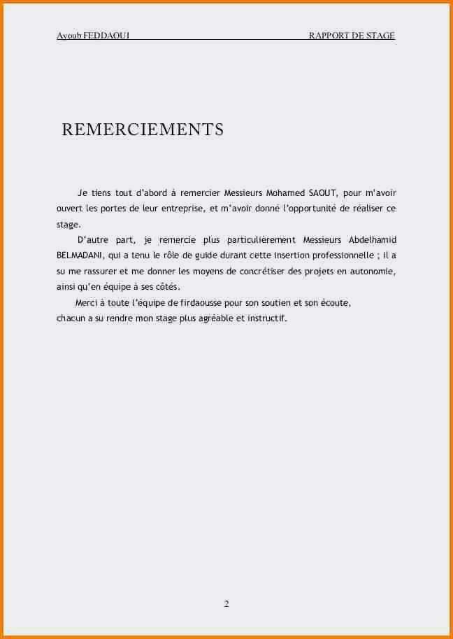 lettres de remerciement de stage