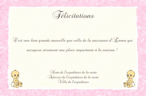 lettres felicitation naissance