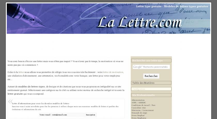 lettres types gratuit
