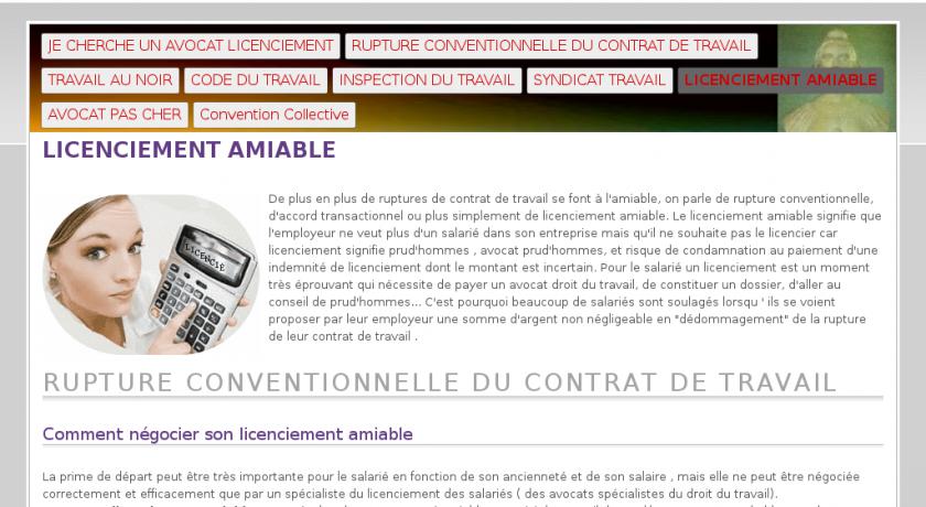 licenciement amiable