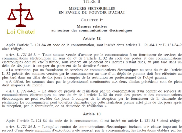 loi resilier forfait mobile