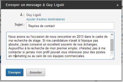 mail de remerciement stage