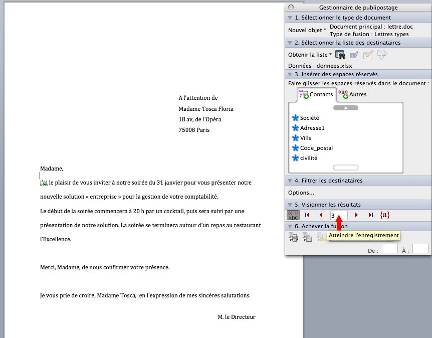 mailing type gratuit