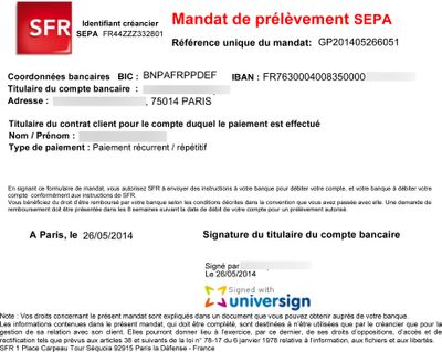 mandat de signature