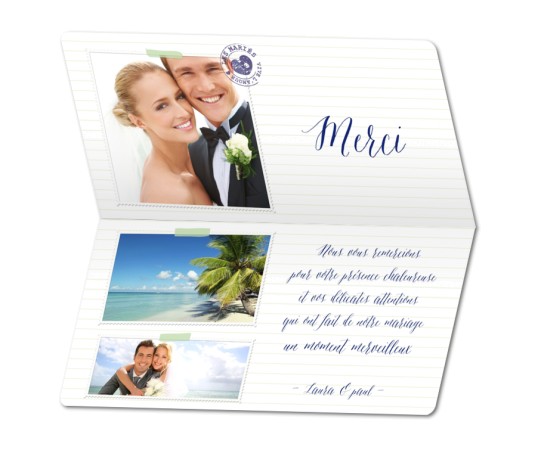 mariage remerciement