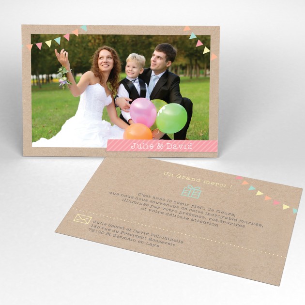 mariage remerciement