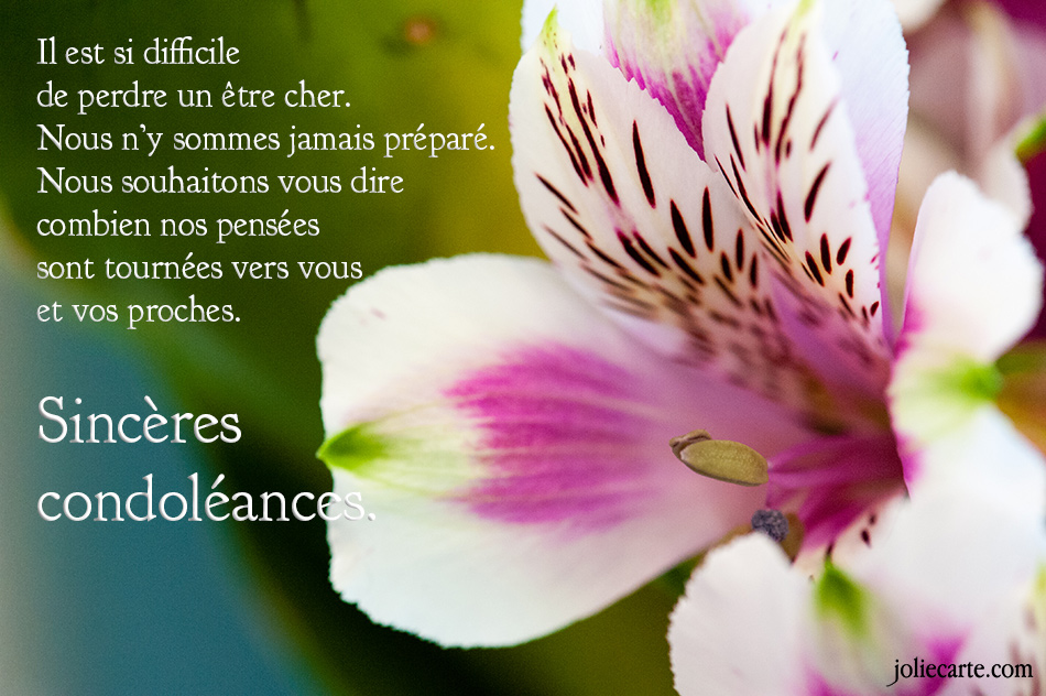message de condoleances gratuit
