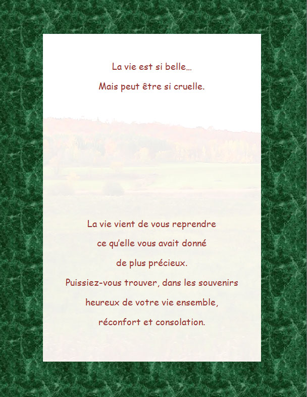 message de condoleances gratuit