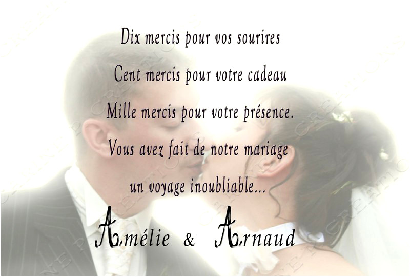 message pour un mariage