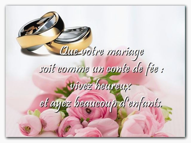 message pour un mariage