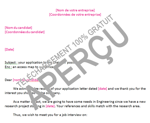 model de convocation gratuit