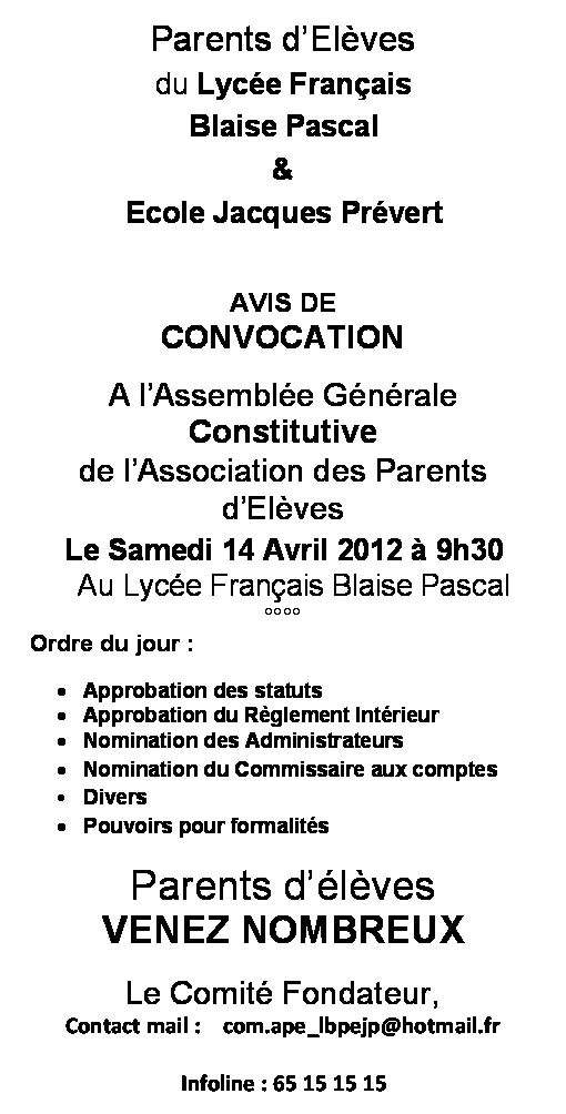 model de convocation gratuit