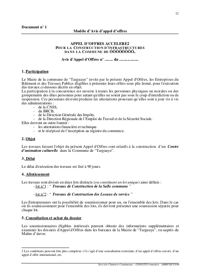 model de lettre de proposition de service