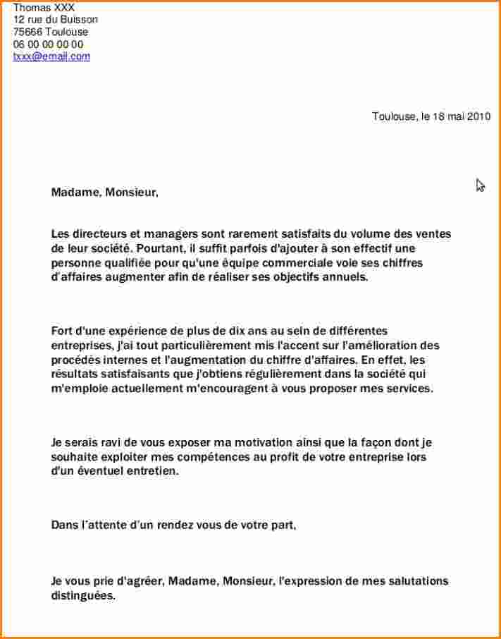 model de lettre demande d emploi