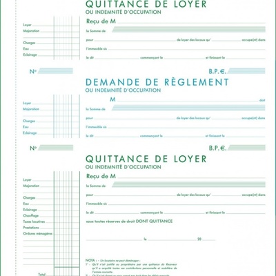 model de quittance de loyer a imprimer