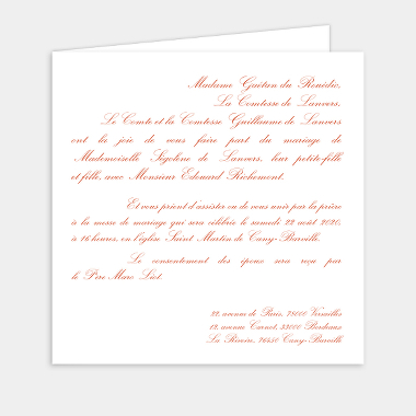 model faire part mariage