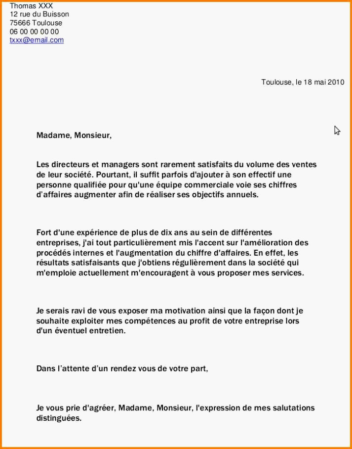model lettre de demande d'emploie gratuite