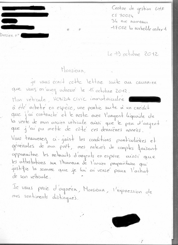 modele attestation vente vehicule