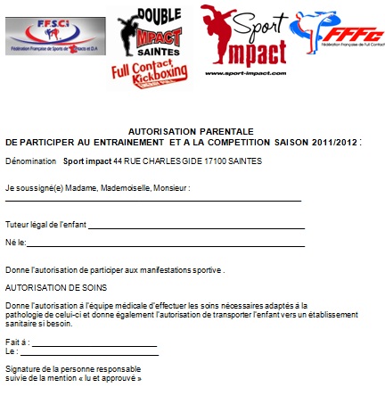 modele autorisation parentale sport