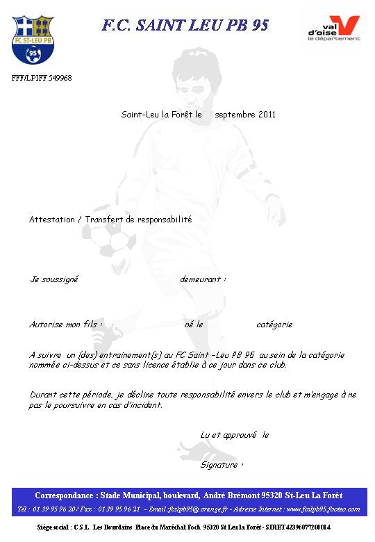 modele autorisation parentale sport