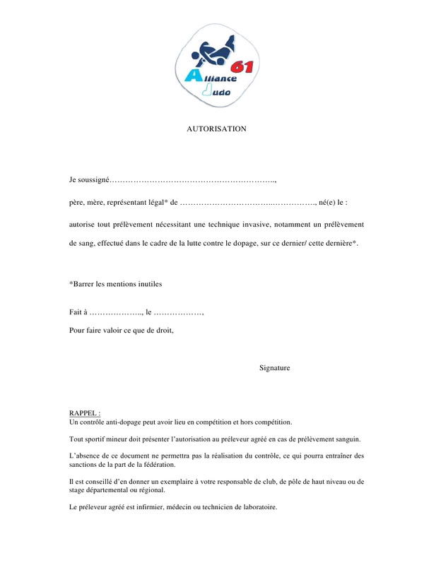 modele autorisation prelevement