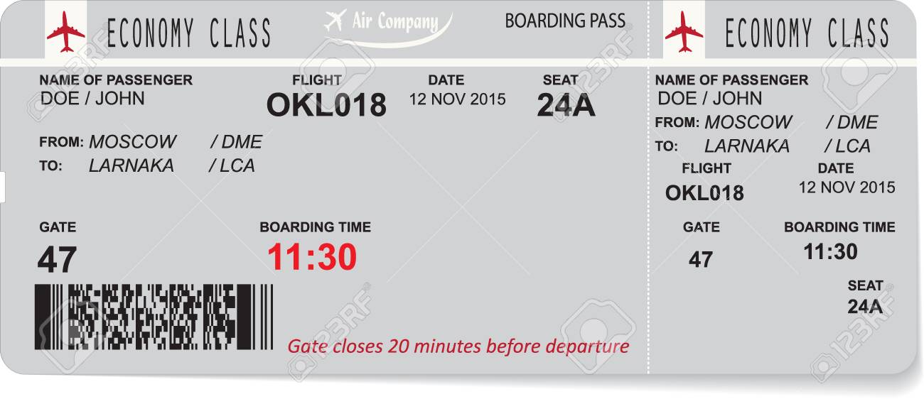 modele carte d embarquement