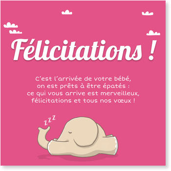 modele carte felicitation naissance
