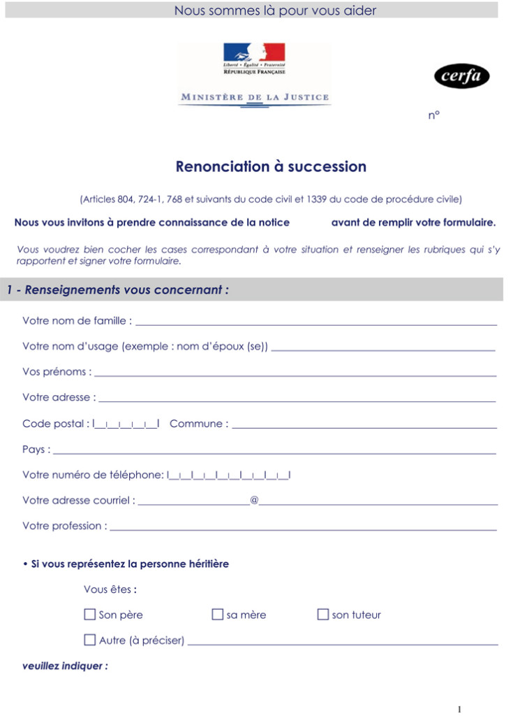 modele certificat de concubinage