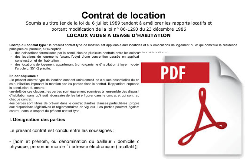 modele contrat de location format word