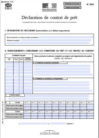 modele contrat de pret familial