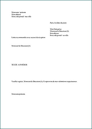 modele courrier conge parental