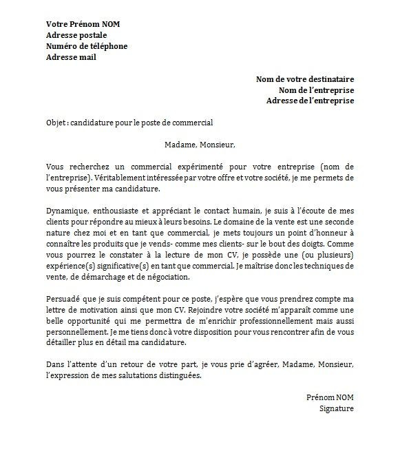 modele courrier reponse negative candidature