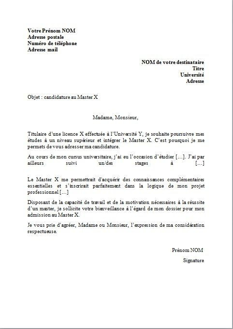 modele courrier reponse negative candidature