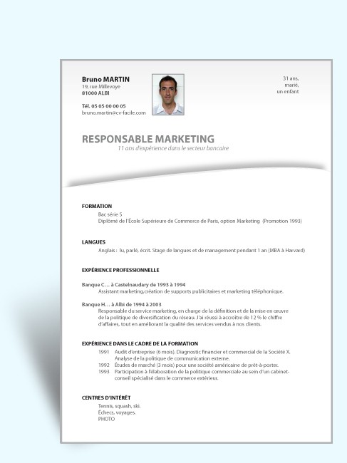 modele cv et lettre de motivation gratuit