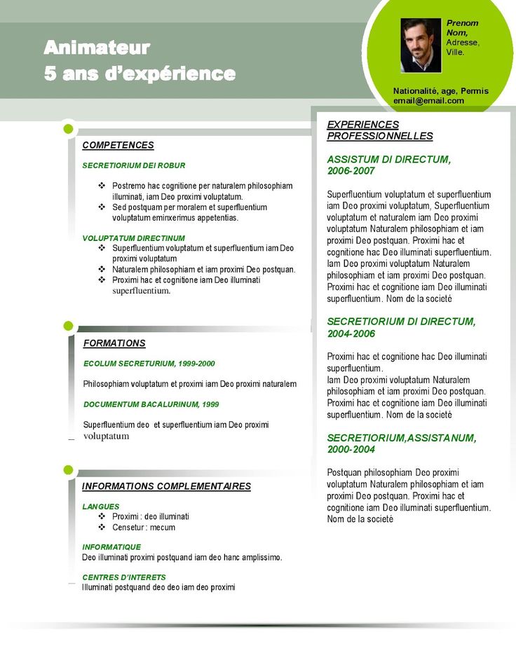 modele cv lettre de motivation gratuit