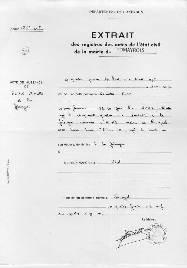 modele d acte de deces