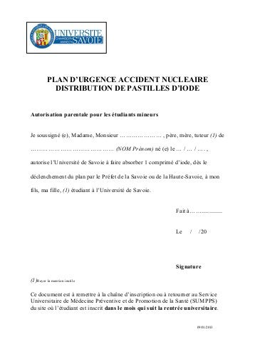 modele d'autorisation parentale pour voyage