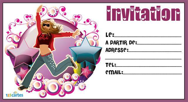 modele d invitation anniversaire