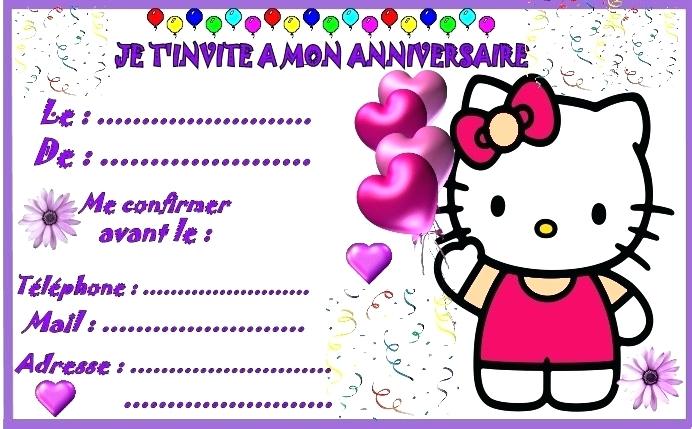 modele d'invitation d'anniversaire gratuite