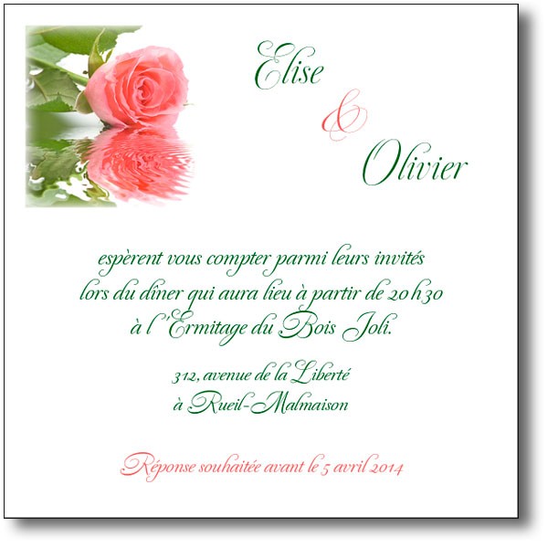 modele de carte de mariage