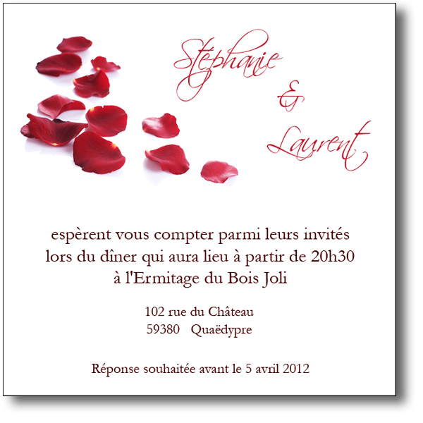 modele de carte de mariage