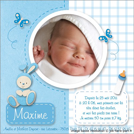 modele de carte de naissance gratuite
