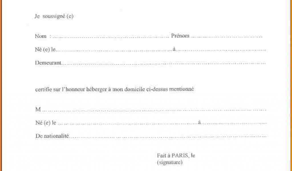 modele de certificat d'hebergement gratuit