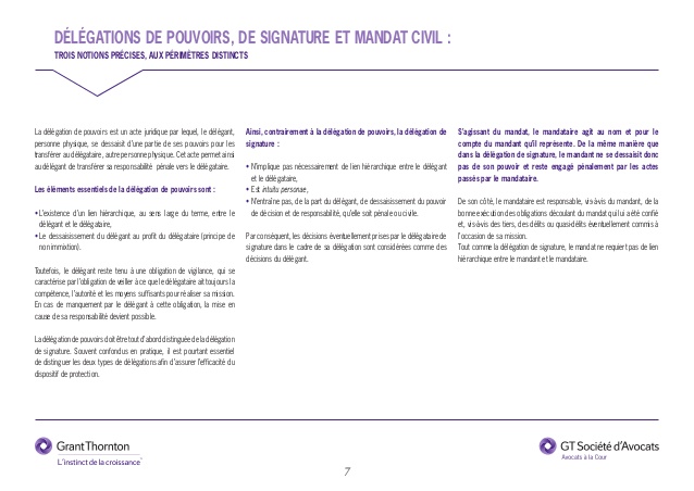 modele de delegation de signature