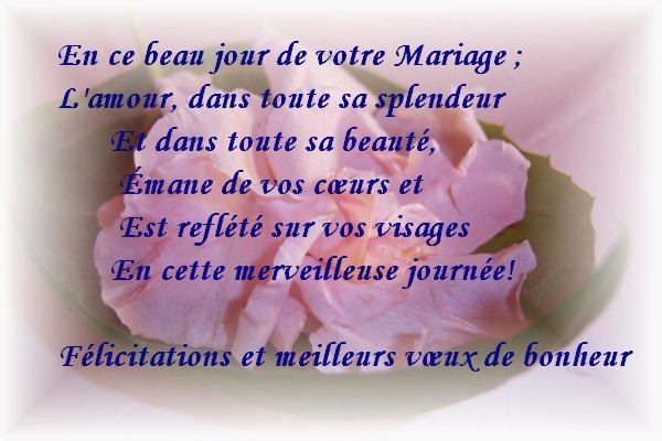 modele de felicitation mariage gratuit