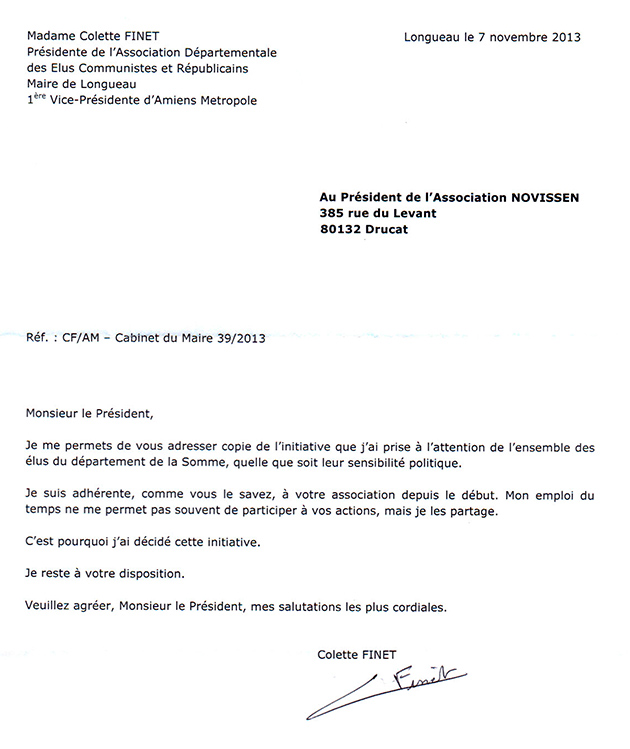 modele de lettre a la mairie