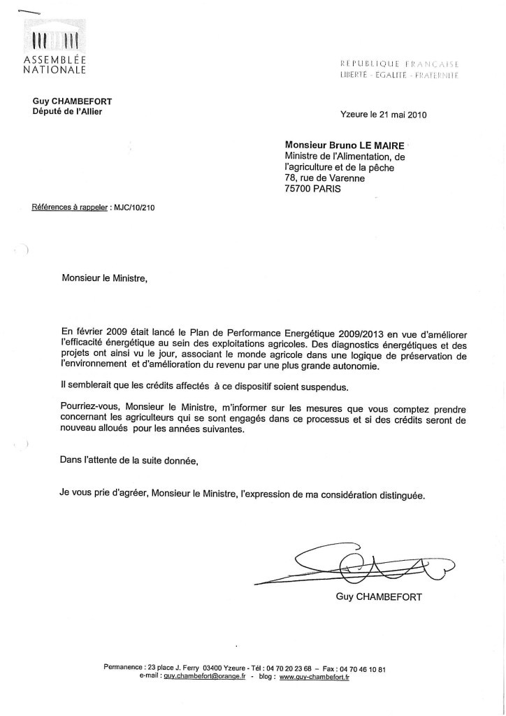 modele de lettre a la mairie