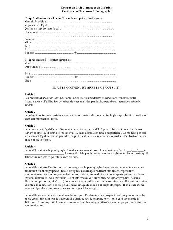 modele de lettre autorisation parentale pour travailler