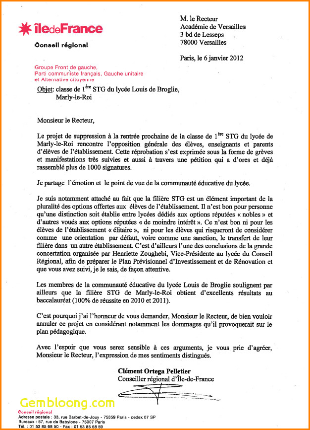 modele de lettre changement adresse