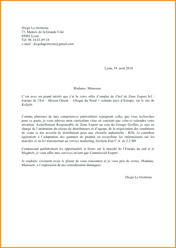 modele de lettre commerciale